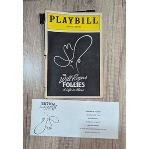 Vintage Playbill Will Rogers Follies Palace Theatre NYC 1991 Collectible Broadwa